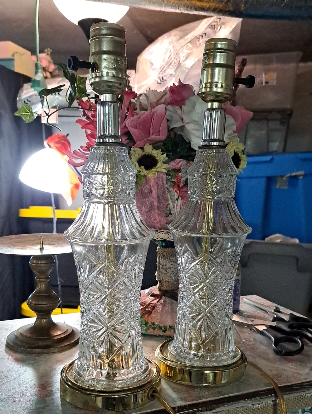 Vintage crystal lamps. 2